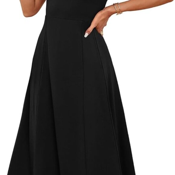 Summer Dresses for Women 2025 Midi Maxi Dress Elegant Classy Ruffle Sleeve Tie B - Picture 3 of 4